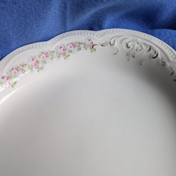 Vintage Johnson Bros Old English Oval Platter Pink Roses - Picture 3 of 8